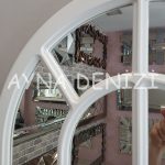 Latina Model Beyaz Renk Dekoratif Pencere Ayna-21
