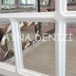 Latina Model Beyaz Renk Dekoratif Pencere Ayna-23
