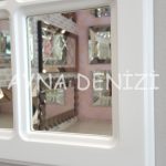 Latina Model Beyaz Renk Dekoratif Pencere Ayna-24