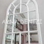 Latina Model Beyaz Renk Dekoratif Pencere Ayna-5