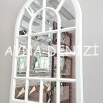 Latina Model Beyaz Renk Dekoratif Pencere Ayna-9
