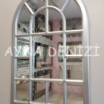 Latina Model Gümüş Renk Dekoratif Pencere Ayna-11