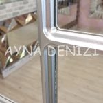 Latina Model Gümüş Renk Dekoratif Pencere Ayna-14