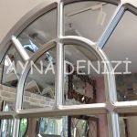 Latina Model Gümüş Renk Dekoratif Pencere Ayna-18