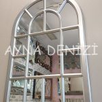 Latina Model Gümüş Renk Dekoratif Pencere Ayna-3