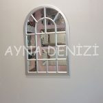 Latina Model Gümüş Renk Dekoratif Pencere Ayna-5