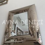 Çizgi Tiny Bronze Model Modern Ayna-9
