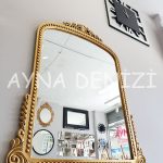 Lady Model Altın Renk Dekoratif Ayna-10