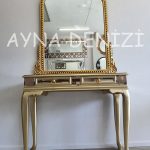 Lady Model Altın Renk Dekoratif Ayna-11