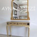 Lady Model Altın Renk Dekoratif Ayna-12