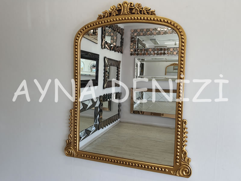 Lady Model Altın Renk Dekoratif Ayna