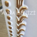 Lady Model Beyaz Altın Renk Dekoratif Ayna-14