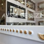 Lady Model Beyaz Altın Renk Dekoratif Ayna-16