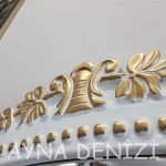 Lady Model Beyaz Altın Renk Dekoratif Ayna-18