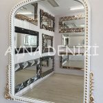 Lady Model Beyaz Altın Renk Dekoratif Ayna-2