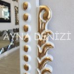 Lady Model Beyaz Altın Renk Dekoratif Ayna-23