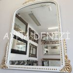 Lady Model Beyaz Altın Renk Dekoratif Ayna-3