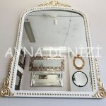 Lady Model Beyaz Altın Renk Dekoratif Ayna-5