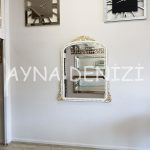 Lady Model Beyaz Altın Renk Dekoratif Ayna-7