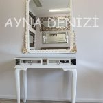 Lady Model Beyaz Altın Renk Dekoratif Ayna-8