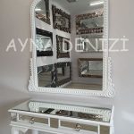 Lady Model Beyaz Renk Dekoratif Ayna-14