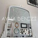 Lady Model Beyaz Renk Dekoratif Ayna-8