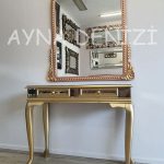Lady Model Rose Gold Altın Renk Dekoratif Ayna-10