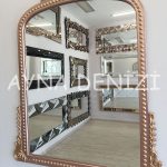 Lady Model Rose Gold Altın Renk Dekoratif Ayna-7