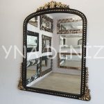 Lady Model Siyah Altın Renk Dekoratif Ayna-1