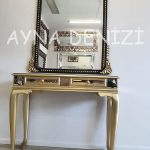 Lady Model Siyah Altın Renk Dekoratif Ayna-10