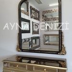 Lady Model Siyah Altın Renk Dekoratif Ayna-11