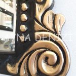 Lady Model Siyah Altın Renk Dekoratif Ayna-14