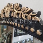 Lady Model Siyah Altın Renk Dekoratif Ayna-17