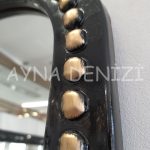 Lady Model Siyah Altın Renk Dekoratif Ayna-24