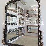 Lady Model Siyah Altın Renk Dekoratif Ayna-5