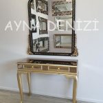 Lady Model Siyah Altın Renk Dekoratif Ayna-9