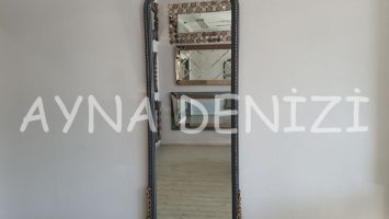 Matmazel Model Antrasit Altın Renk Boy Aynası