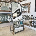 Sinyora Model Antrasit Altın Renk Ayaklı Boy Aynası-1