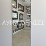 Majeste Elegant Model Platin Gümüş Renk Metal Çerçeveli Boy Aynası-3