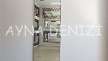 Majeste Elegant Model Platin Gümüş Renk Metal Çerçeveli Boy Aynası