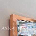 Majeste Elegant Model Rose Gold Altın Renk Metal Çerçeveli Boy Aynası-23