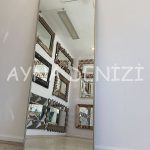 Majeste Elegant Model Silver Gümüş Renk Metal Çerçeveli Boy Aynası-10