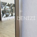 Majeste Elegant Model Silver Gümüş Renk Metal Çerçeveli Boy Aynası-15