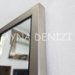Majeste Elegant Model Silver Gümüş Renk Metal Çerçeveli Boy Aynası-16