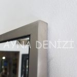Majeste Elegant Model Silver Gümüş Renk Metal Çerçeveli Boy Aynası-17