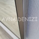 Majeste Elegant Model Silver Gümüş Renk Metal Çerçeveli Boy Aynası-21
