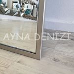 Majeste Elegant Model Silver Gümüş Renk Metal Çerçeveli Boy Aynası-22