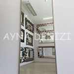 Majeste Elegant Model Silver Gümüş Renk Metal Çerçeveli Boy Aynası-3