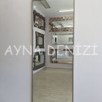 Majeste Elegant Model Silver Gümüş Renk Metal Çerçeveli Boy Aynası-4