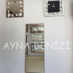 Majeste Elegant Model Silver Gümüş Renk Metal Çerçeveli Boy Aynası-6